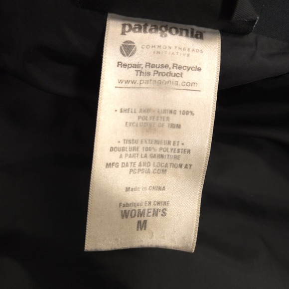Patagonia Tres Parka Jacket Womens M Black H2No DWR Removable Hood *Shell Only* - Picture 13 of 16